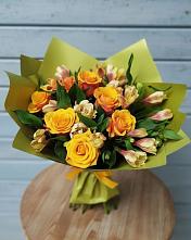 Букет цветов из:  Альстромерии и Розы #REPLACE_PRED# Боголюбово