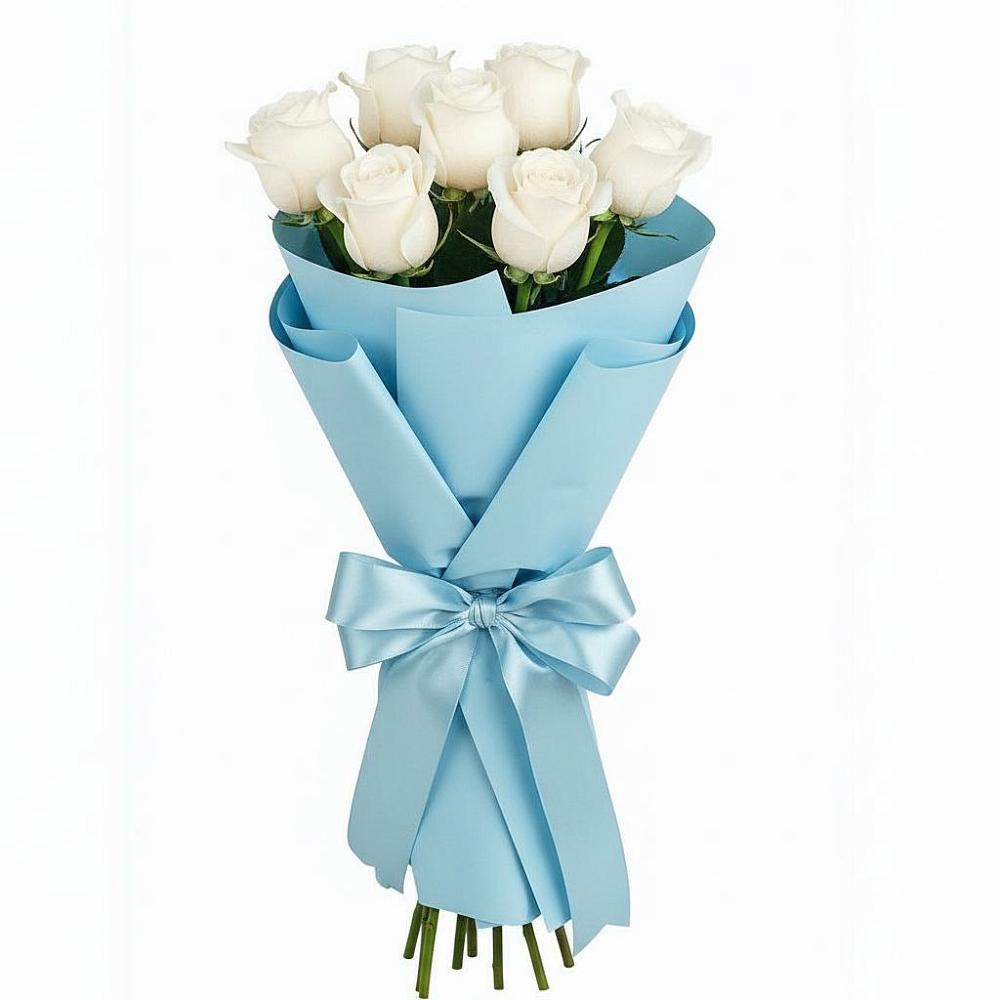 Букет 7 белых роз Проуд в Боголюбово