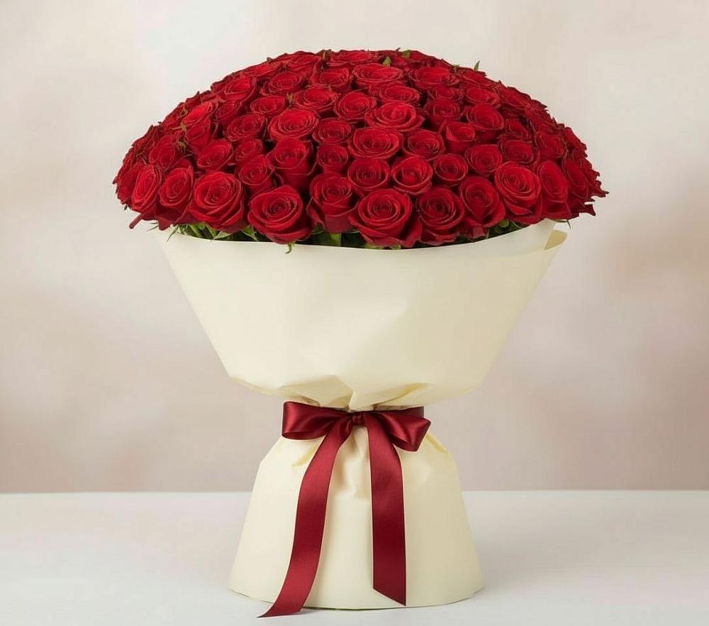 Букет 101 Красная роза Милано в Боголюбово