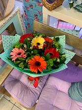 Букет цветов из:  Герберы, Хризантемы и Альстромерии #REPLACE_PRED# Боголюбово