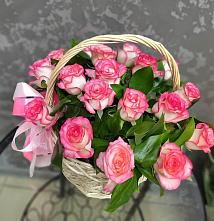 Цветочная композиция из Розы в корзине #REPLACE_PRED# Боголюбово