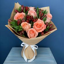 Букет цветов из:  Розы и Альстромерии в Боголюбово