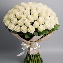 Букет 101 беля роза Белоснежка в Боголюбово