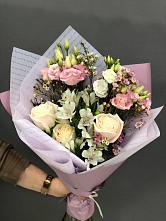 Букет цветов из:  Альстромерии, Розы и Лизиантусы #REPLACE_PRED# Боголюбово