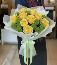 Букет цветов из:  Хризантемы и Розы в Боголюбово