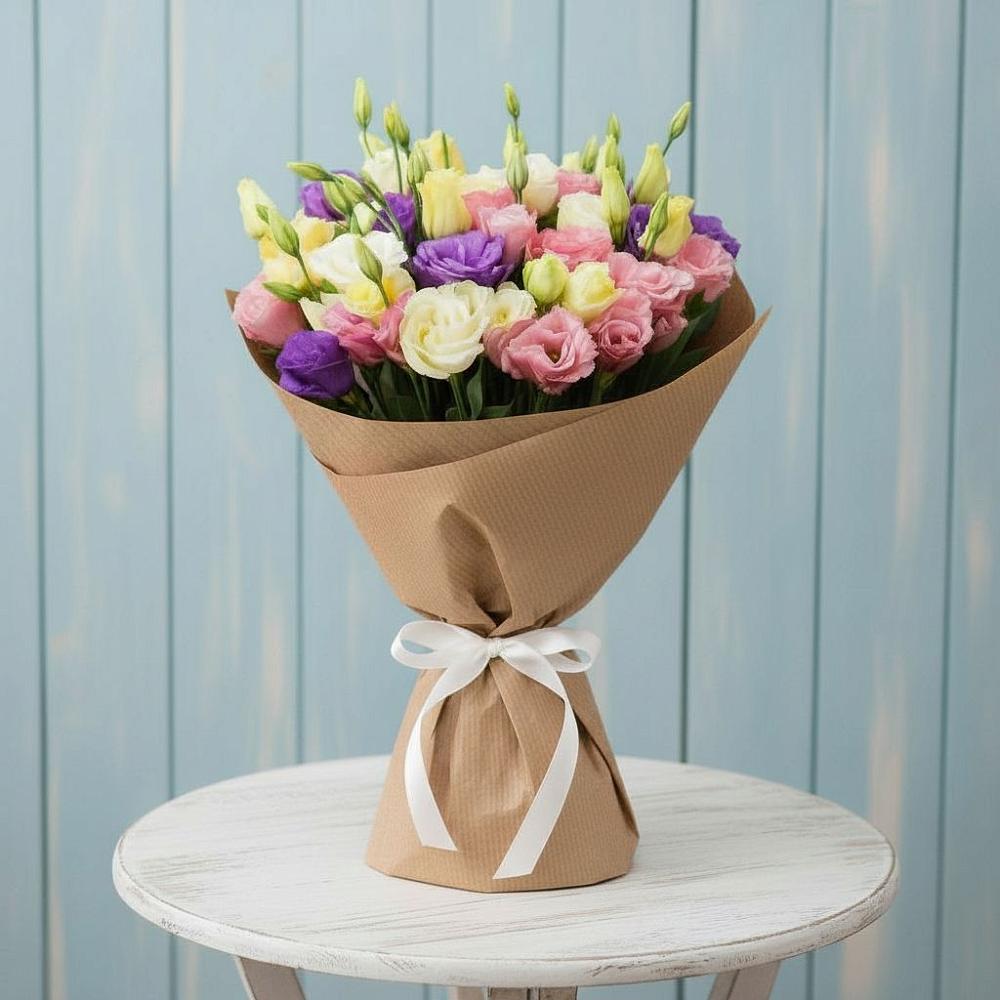 Букет цветов из: Лизиантусы в Боголюбово