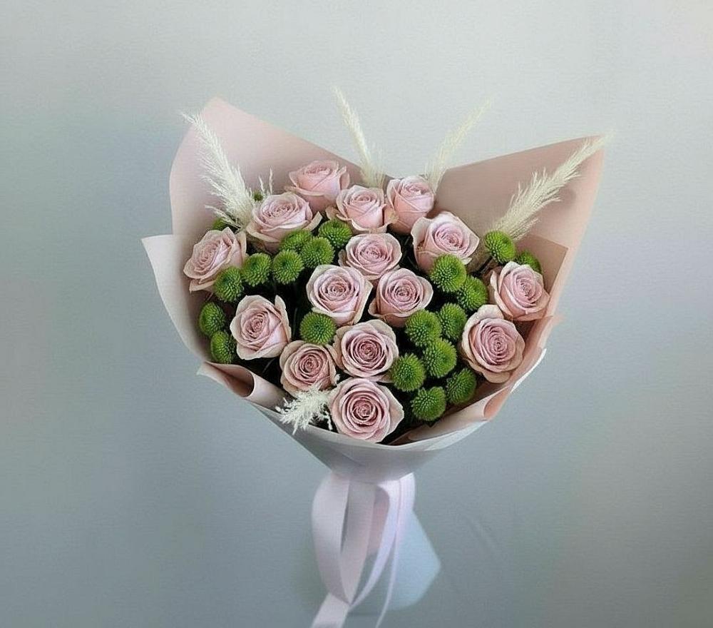 Букет цветов из: Розы и Хризантемы в Боголюбово