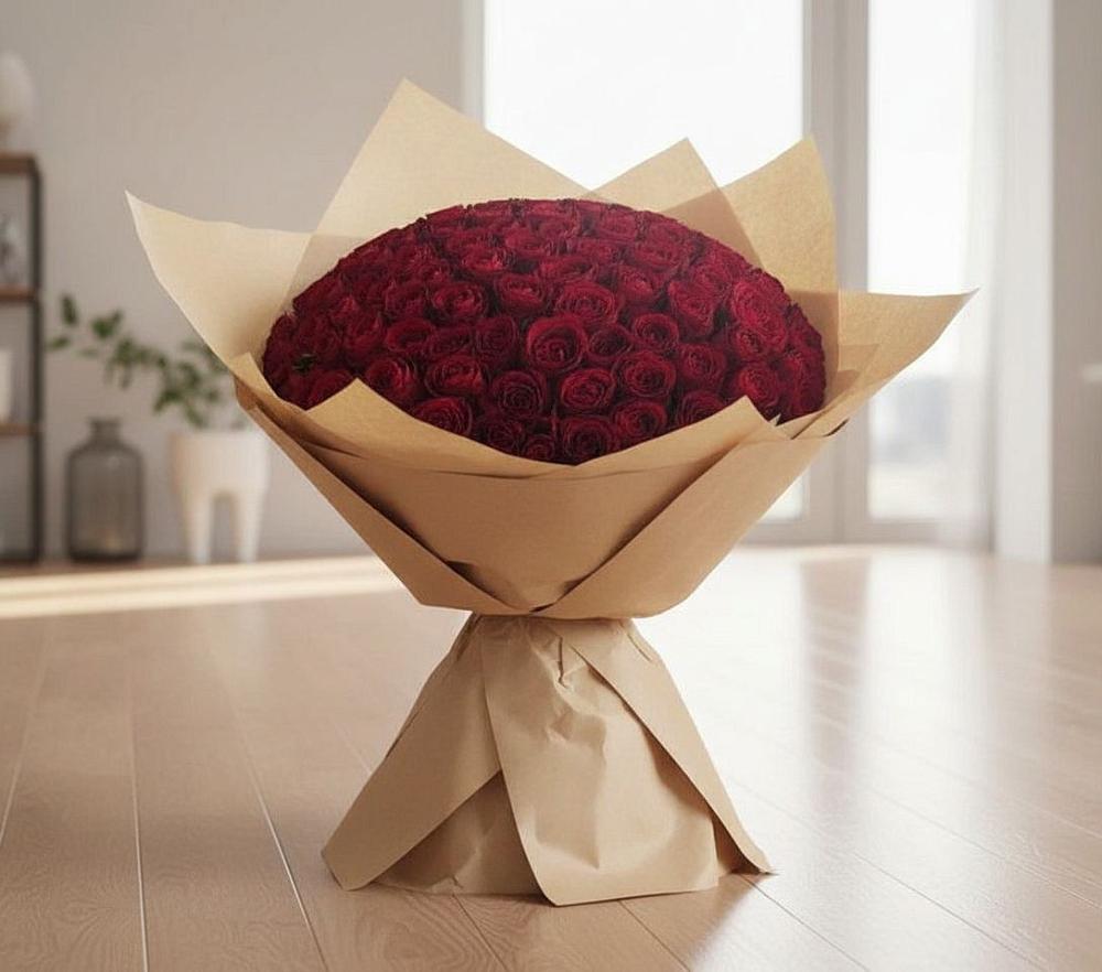 Букет 101 Красная роза в Боголюбово