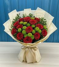 Букет цветов из:  Розы и Хризантемы в Боголюбово