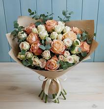 Букет цветов из:  Альстромерии и Розы #REPLACE_PRED# Боголюбово