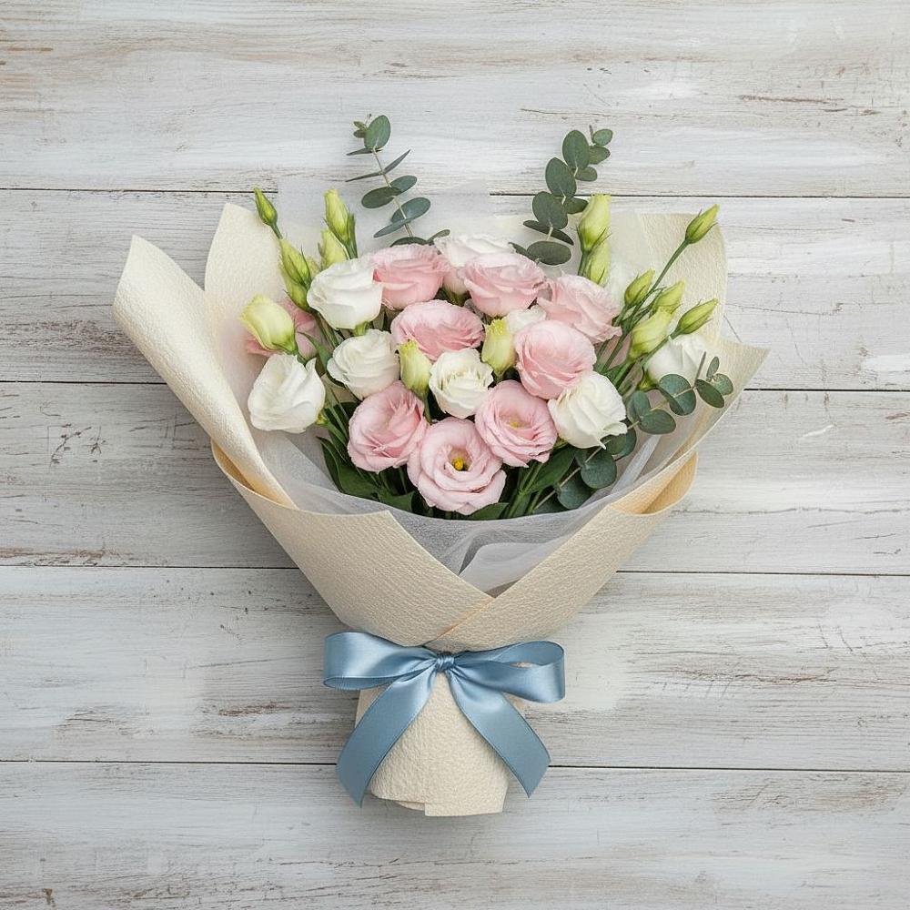 Букет цветов из: Лизиантусы в Боголюбово